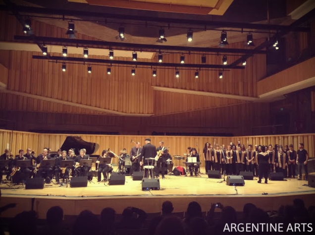 Miguel Casterin Big Band performs alongside the AfroSound Choir at the Usina del Arte in Buenos Aires. 