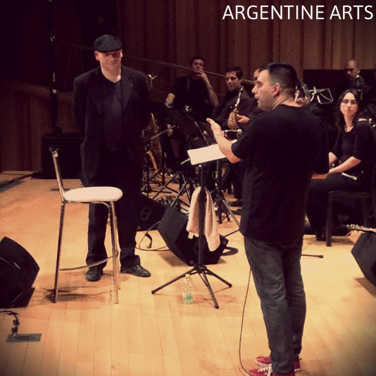 Jose Martin Aspiazu (L) and Miguel Castellarin (R) pictured on stage at the Usina del Arte in Buenos Aires on June 23rd, 2014.